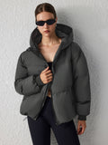 Wine Hooded Puffer Jacket | JC78 - view 29