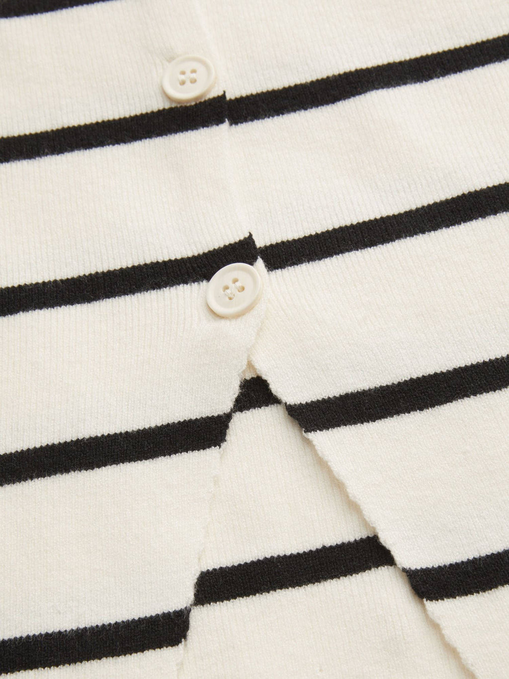 Knit Boat Neck Striped Button Split Vest | JC78 - view 4