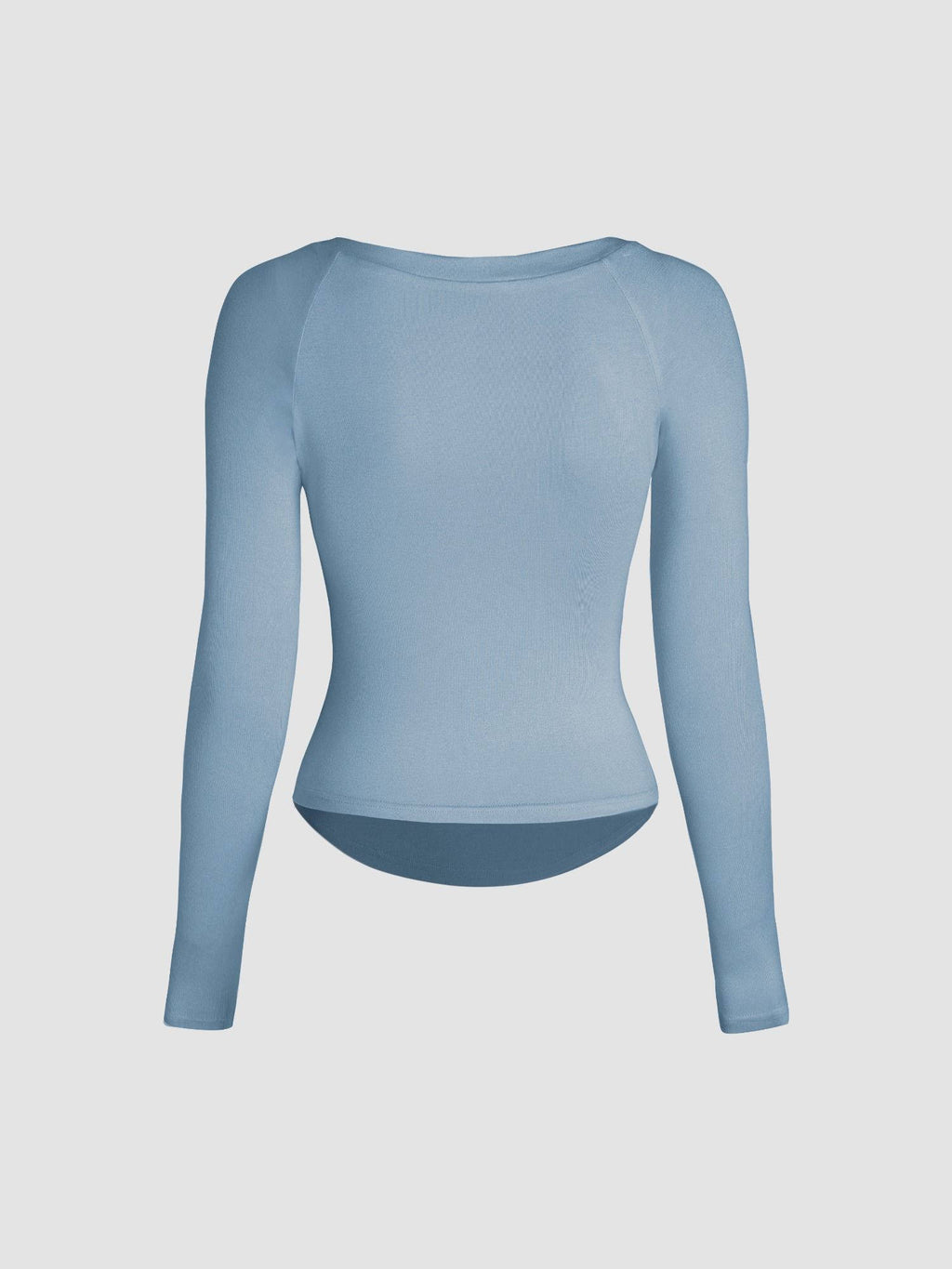 Pink Boat Neck Solid Long Sleeve Tee | TS56 - view 16