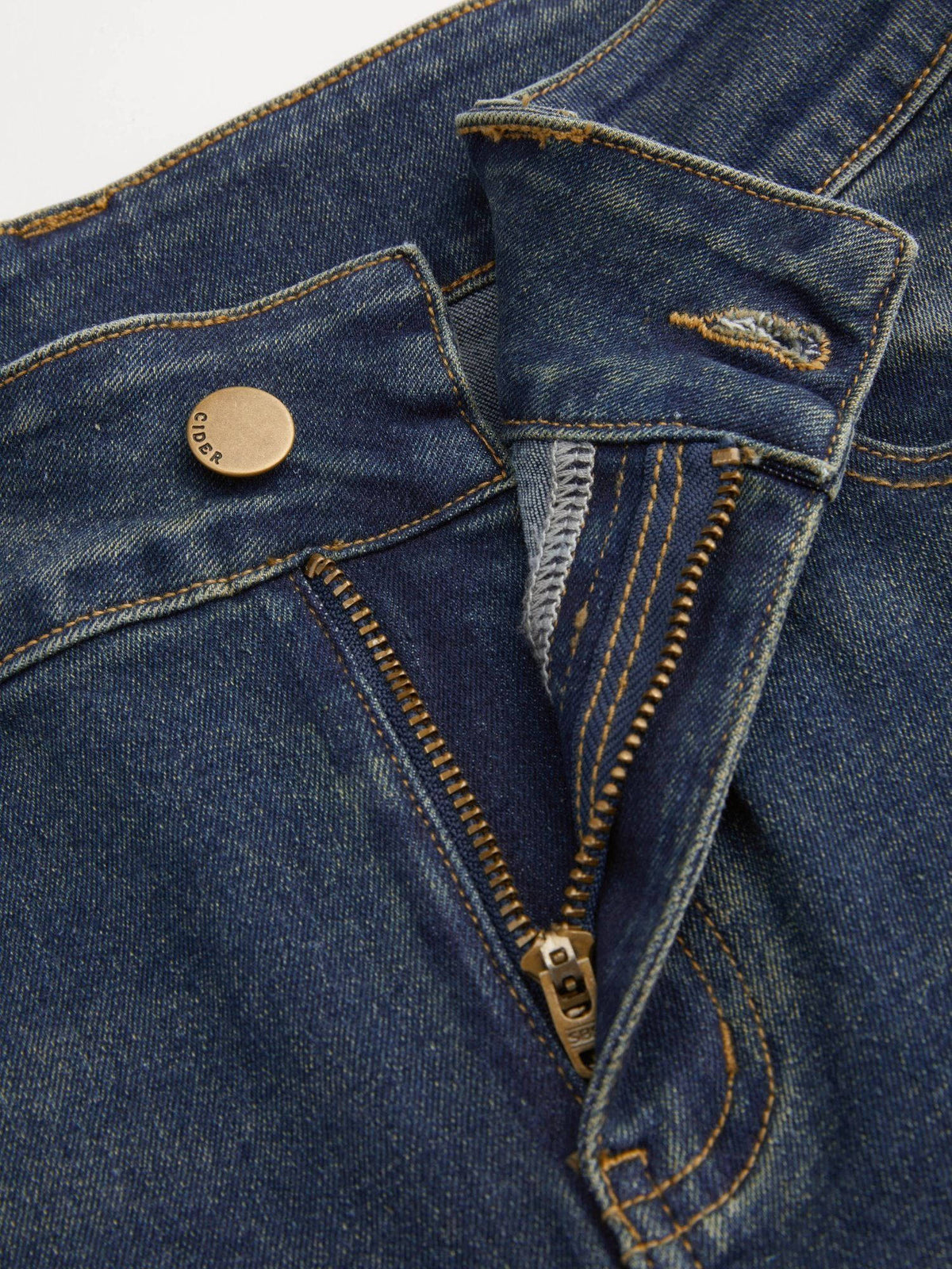 High Stretch Cider Denim Low Rise Solid Pocket Flared Jeans | BT10 - view 7