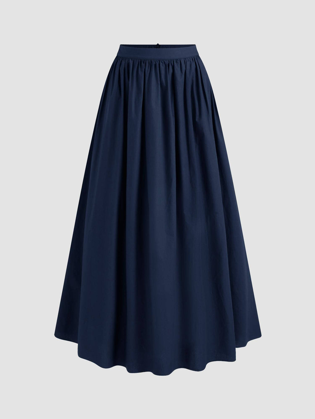 100% Cotton Mid Rise Solid Ruffle Maxi Skirt | CI9 - view 1