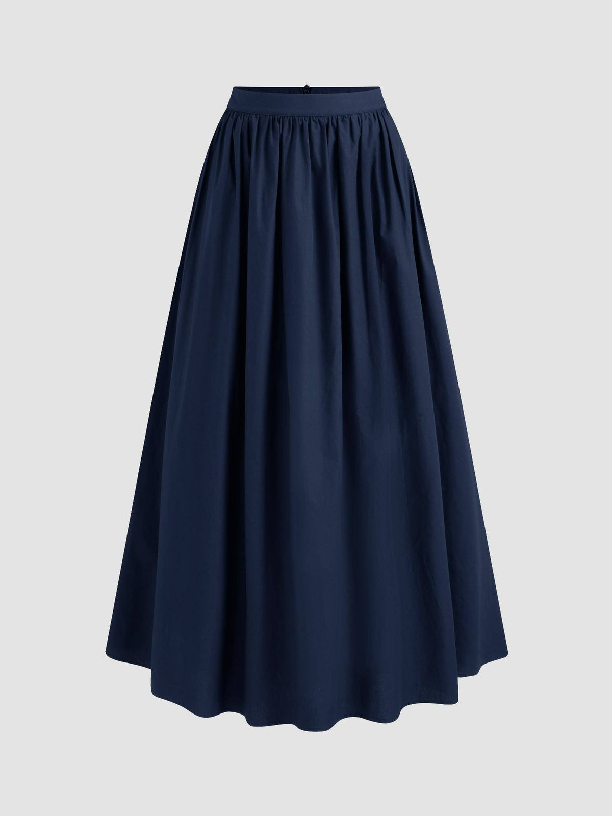 100% Cotton Mid Rise Solid Ruffle Maxi Skirt | CI9 - view 1