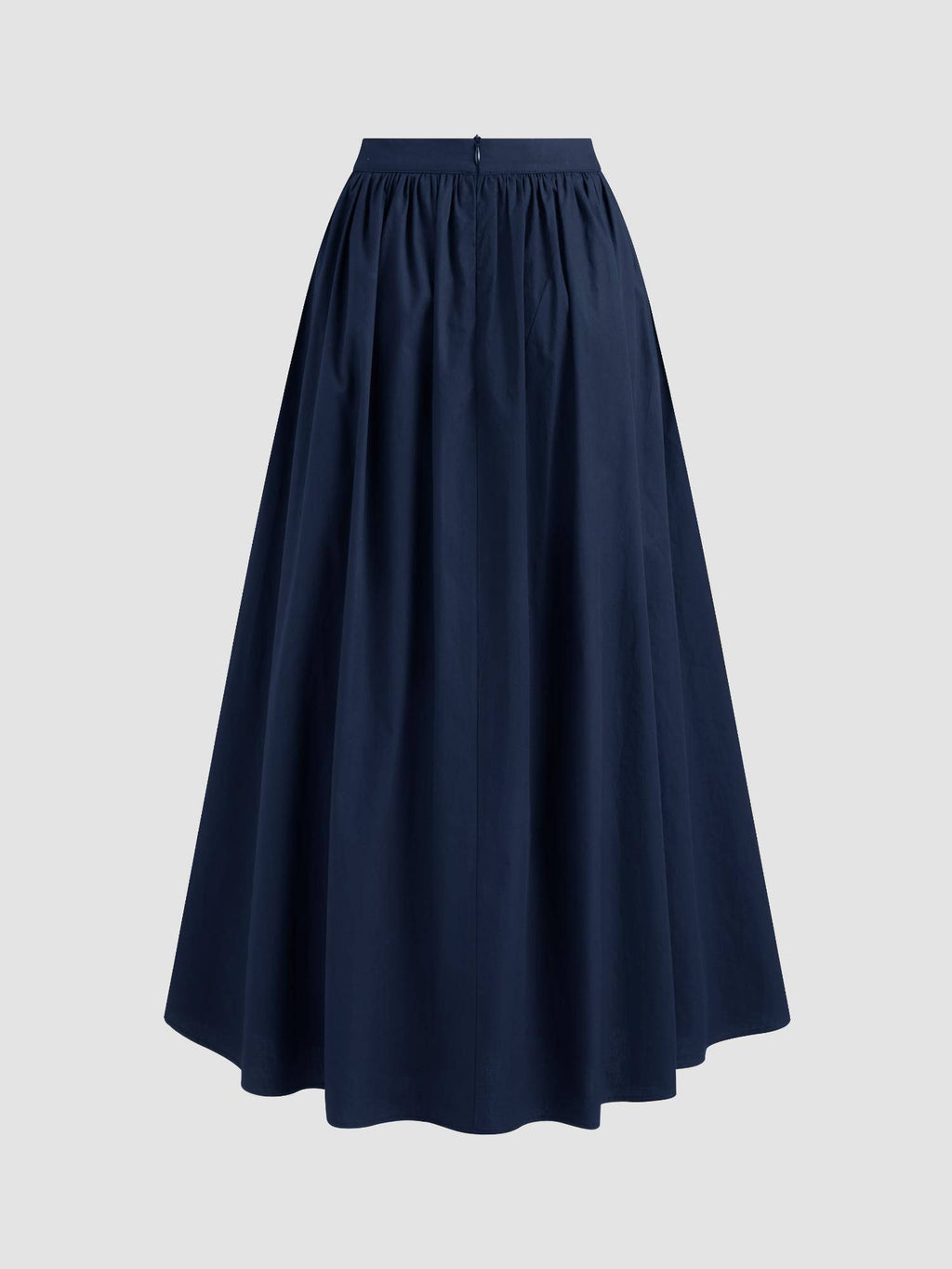 100% Cotton Mid Rise Solid Ruffle Maxi Skirt | CI9 - view 2