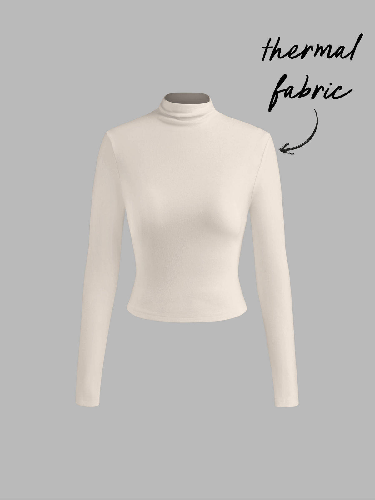 Thermal Cotton-blend Stand Collar Solid Long Sleeve Tee | TS56 - view 7