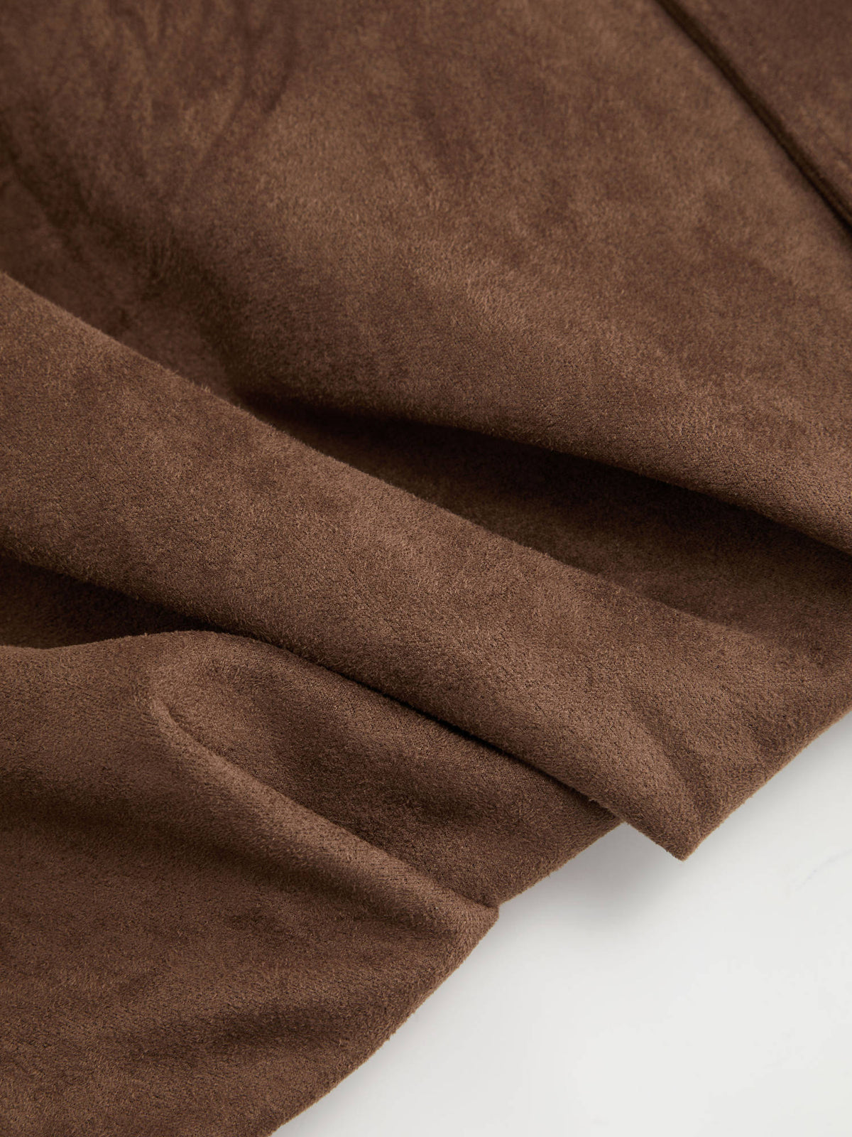 Suede Collar Long Sleeve Zip Through Oversized Jacket | JC78 - view 5