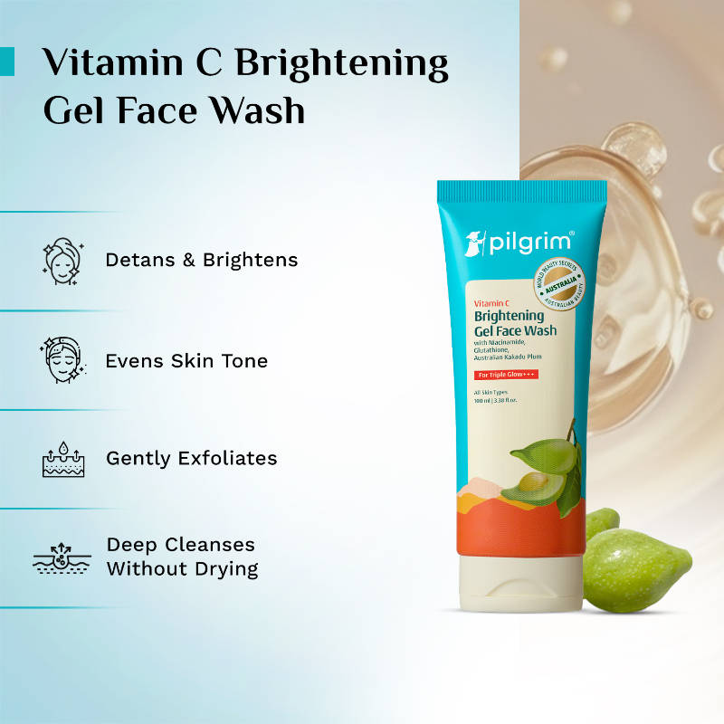 10% Vitamin C Brightening Gel Face Wash Triple Glow+++ with 5% Niacinamide For Dark Spots | FC3 - view 3