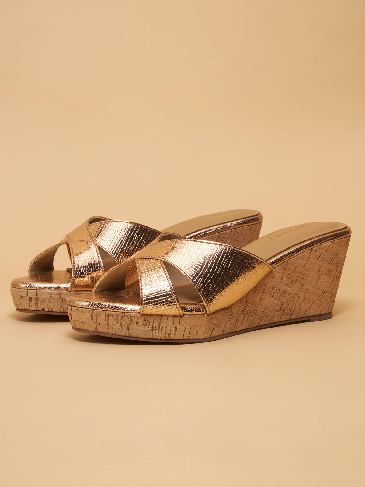 Acaciaa Criss-Cross Strap Wedges Black | H78 - view 15