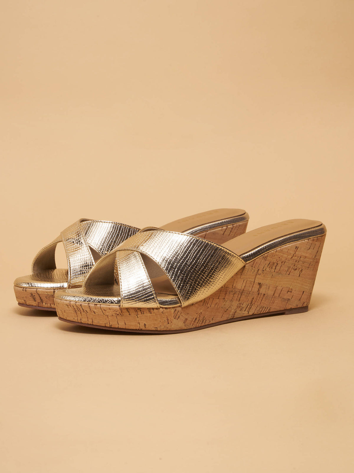 Acaciaa Criss-Cross Strap Wedges Black | H78 - view 8