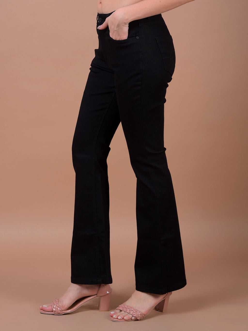 Womens Black Boot Cut Jeans | BT10 - view 4