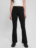 Womens Black Solid Mid-Rise Bootcut Leg Jeans | BT10 - view 1