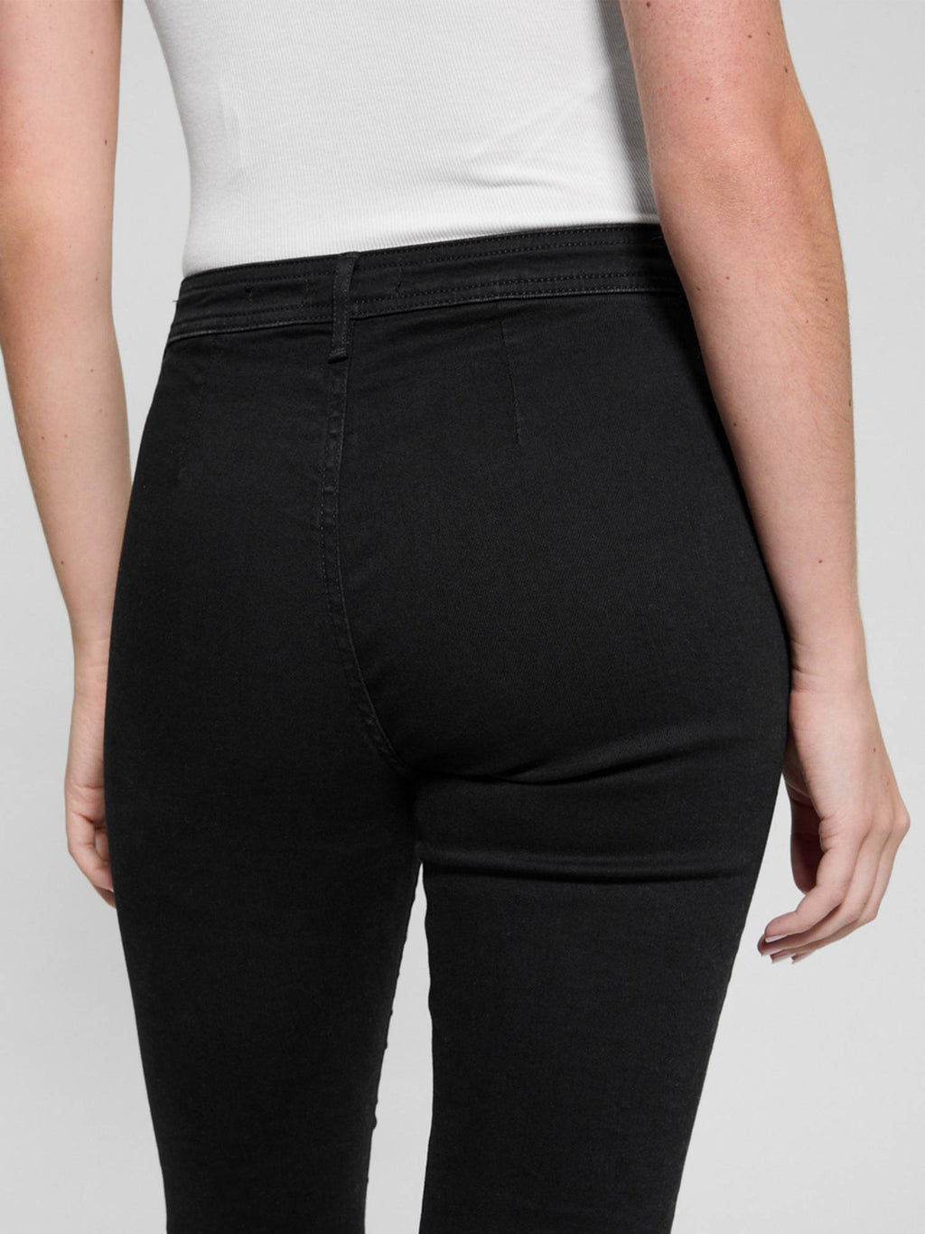 Womens Black Solid Mid-Rise Bootcut Leg Jeans | BT10 - view 5