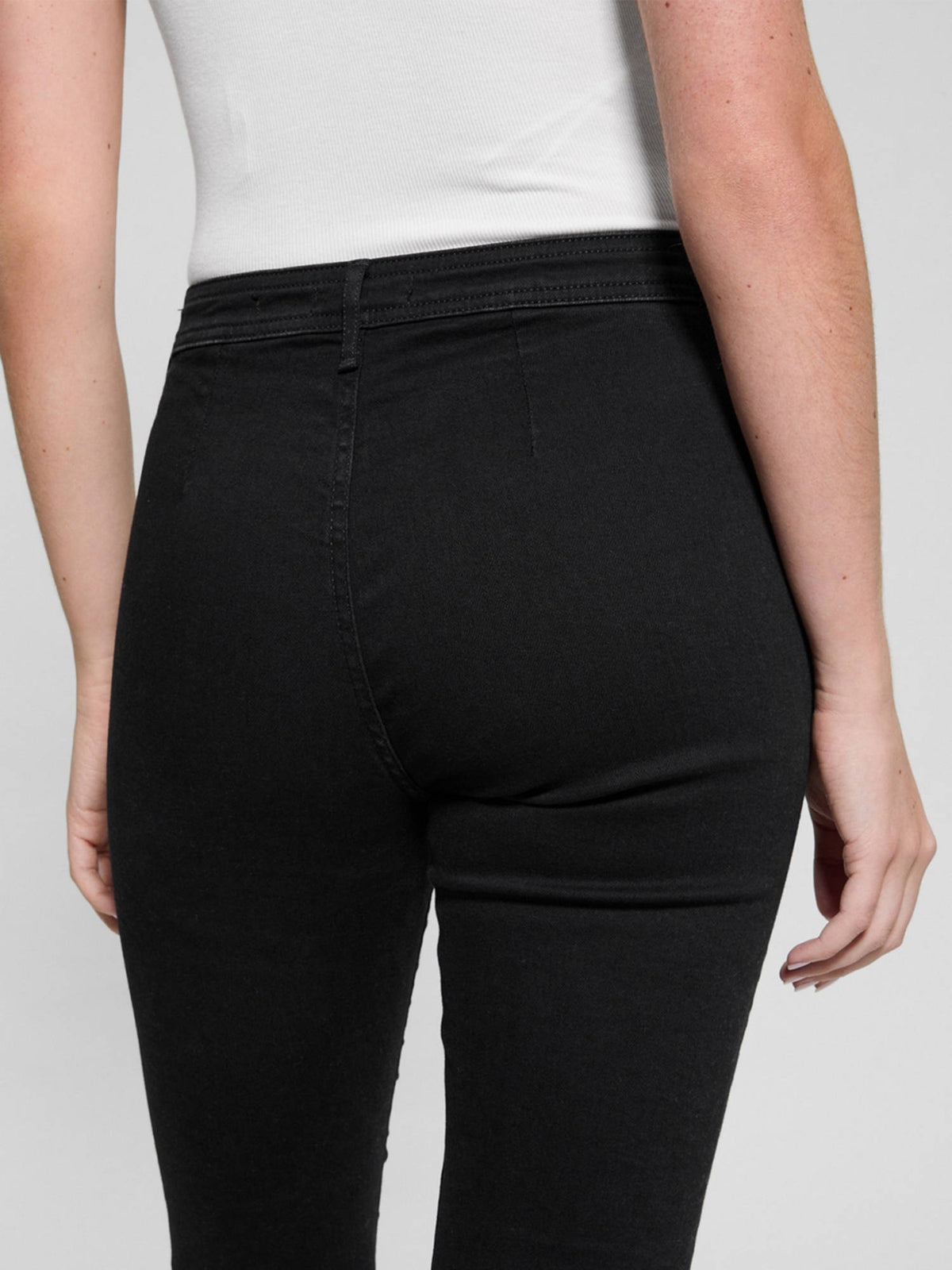 Womens Black Solid Mid-Rise Bootcut Leg Jeans | BT10 - view 5