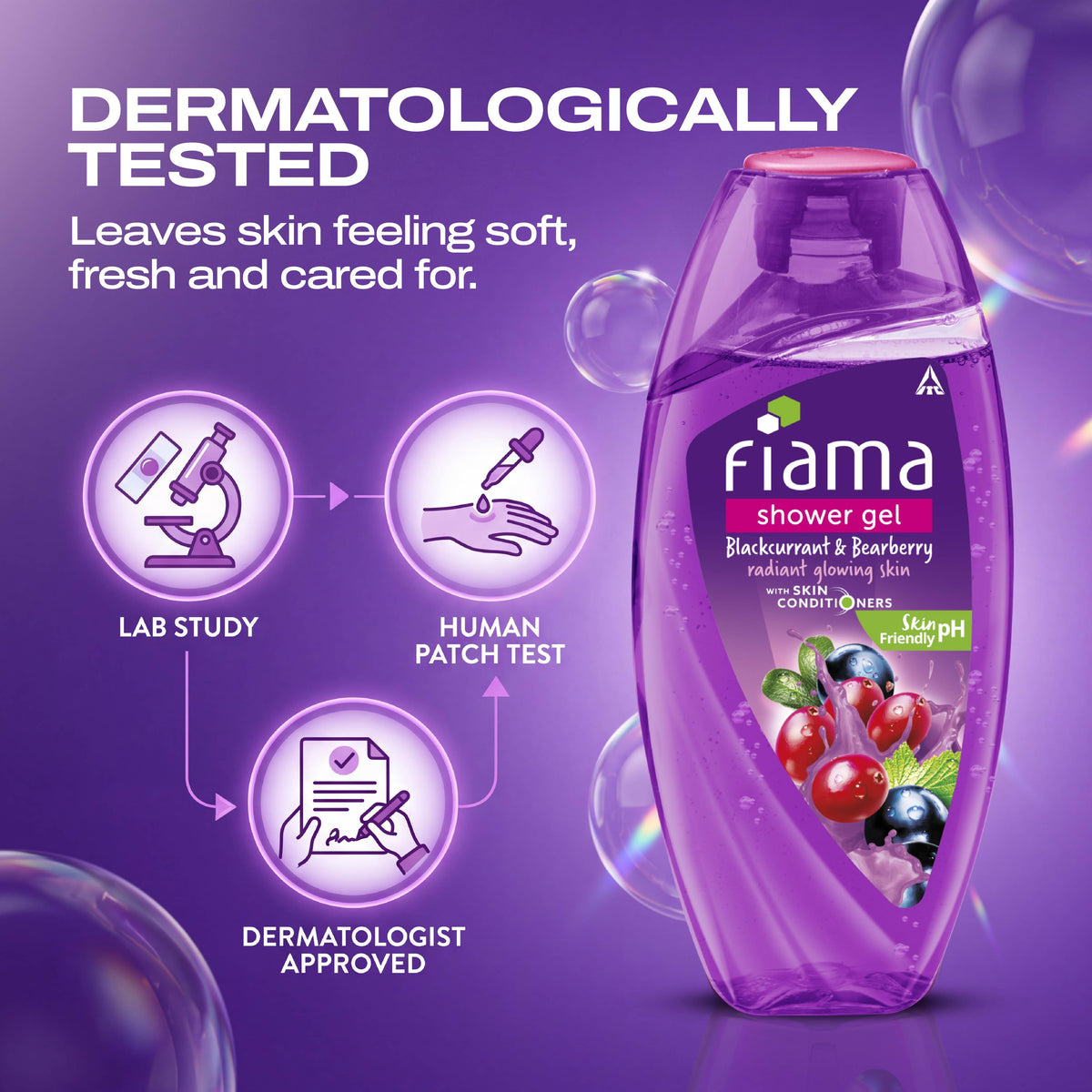 Shower Gel Blackcurrant & Bearberry Body Wash, Radiant Glowing & Hydrating Skin | B20 - view 2