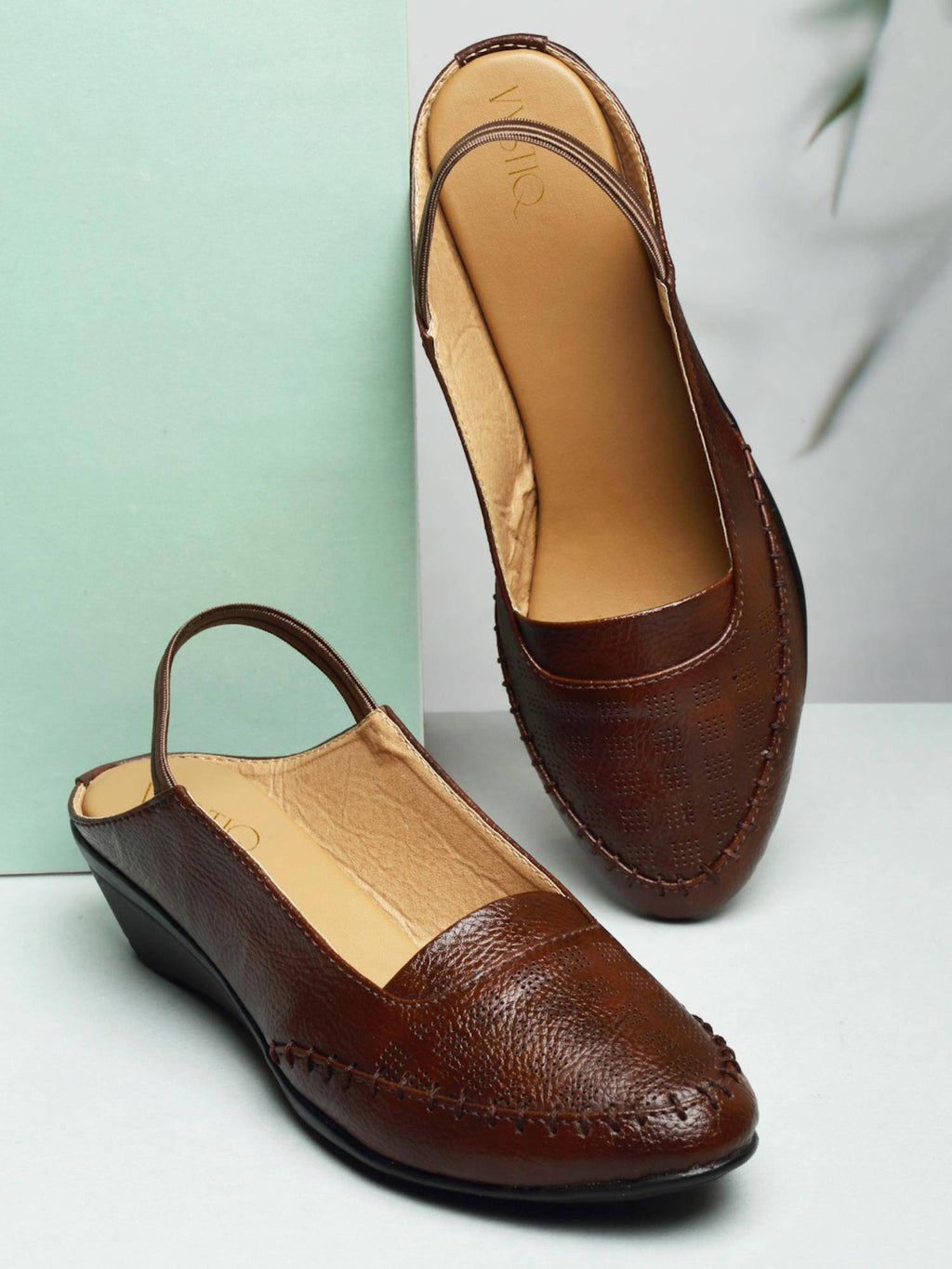 Women Maroon Stylish Wedges Heels | H78 - view 20