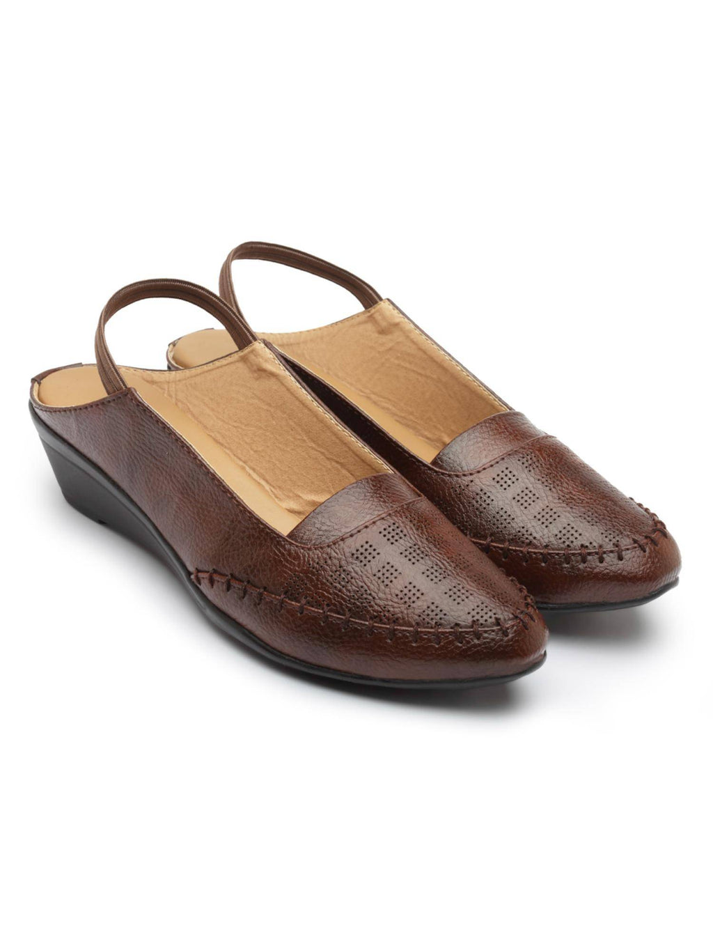 Women Brown Stylish Wedges Heels | H78 - view 6