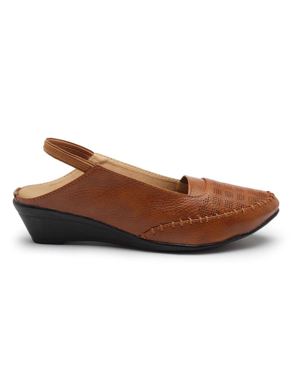 Women Tan Stylish Wedges Heels | H78 - view 3