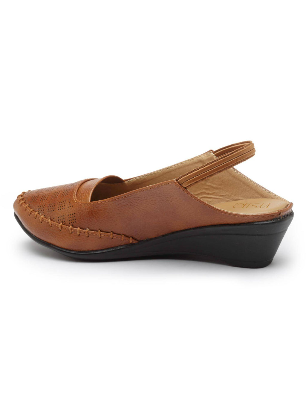 Women Tan Stylish Wedges Heels | H78 - view 4