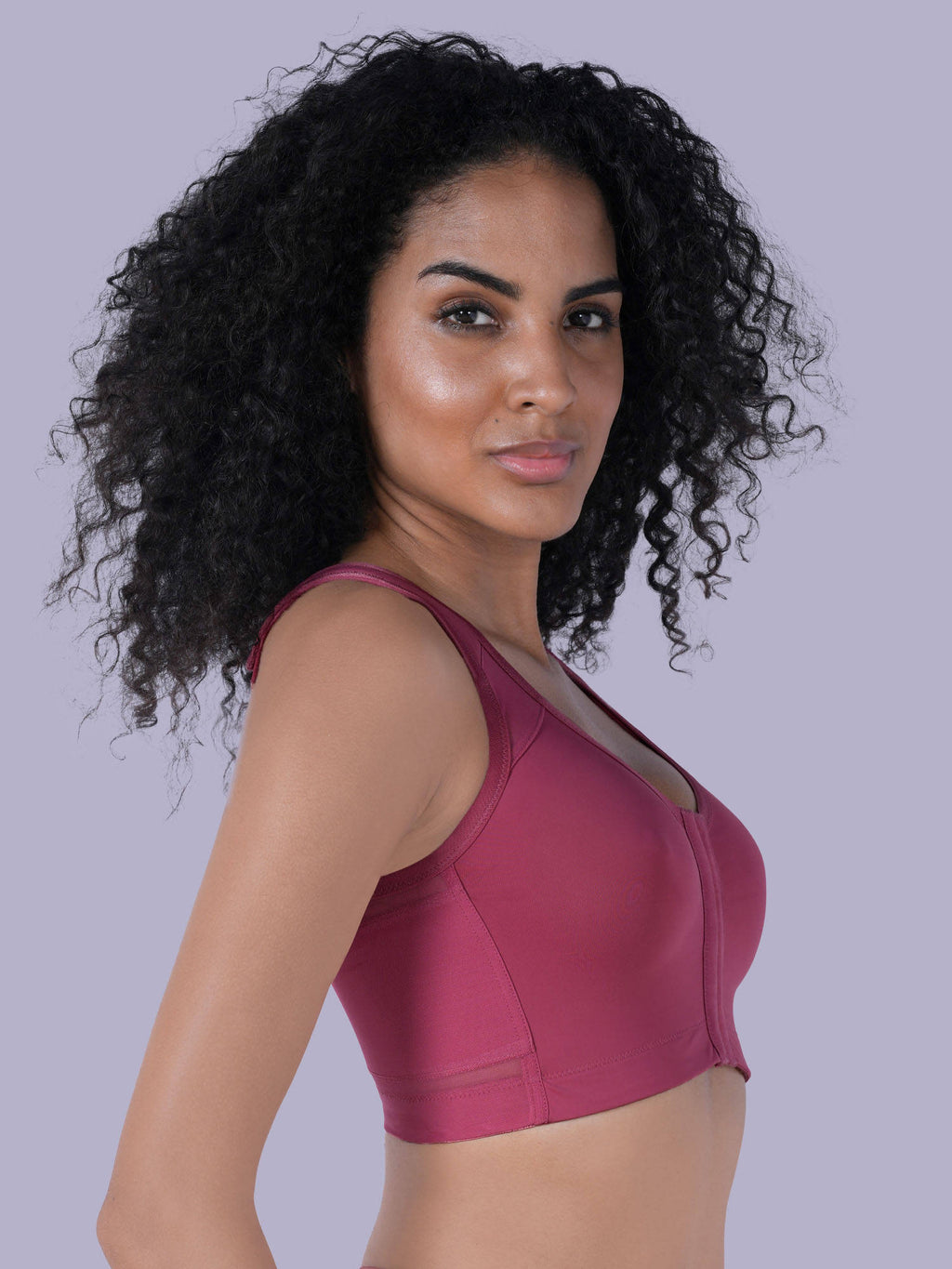Women Front Closure Full Coverage Non Padded Non Wired Posture Correction Bra | sb09 - view 3