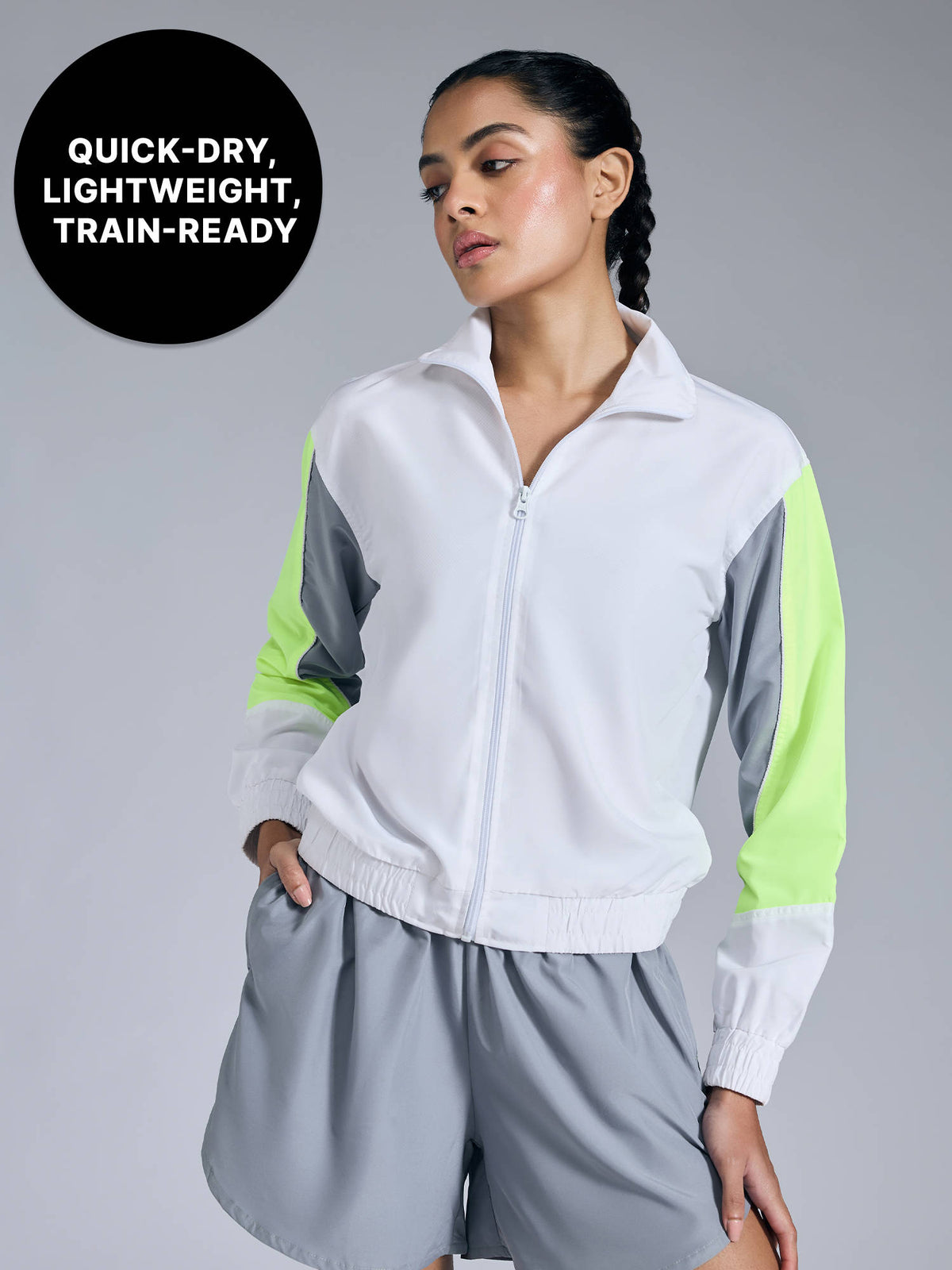 Quick-Dry Stride Jacket With Zip Closure And Pockets | JK12 - view 1