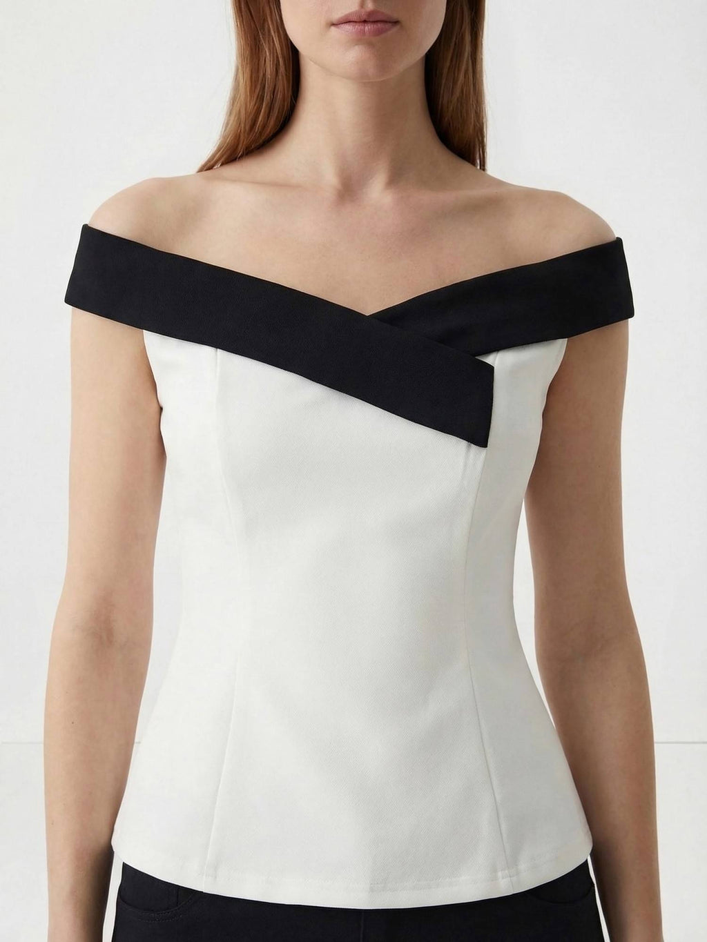 Off White Solid Top | pt51 - view 1