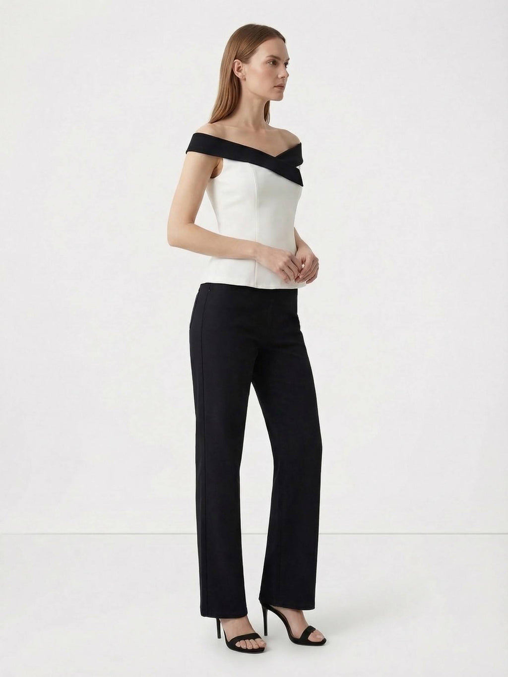 Off White Solid Top | pt51 - view 3
