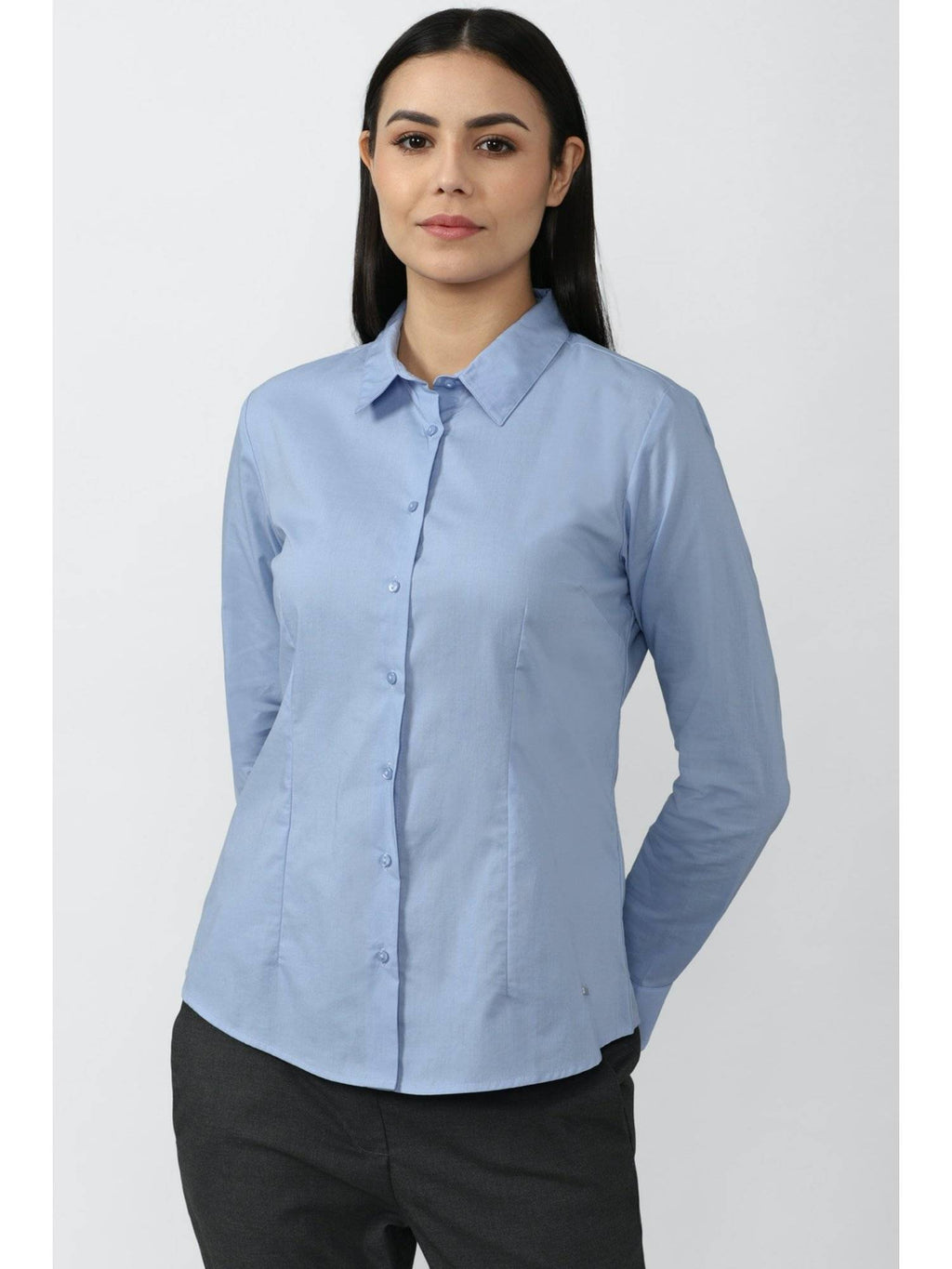 Blue Solid Normal Shirt | S67 - view 1
