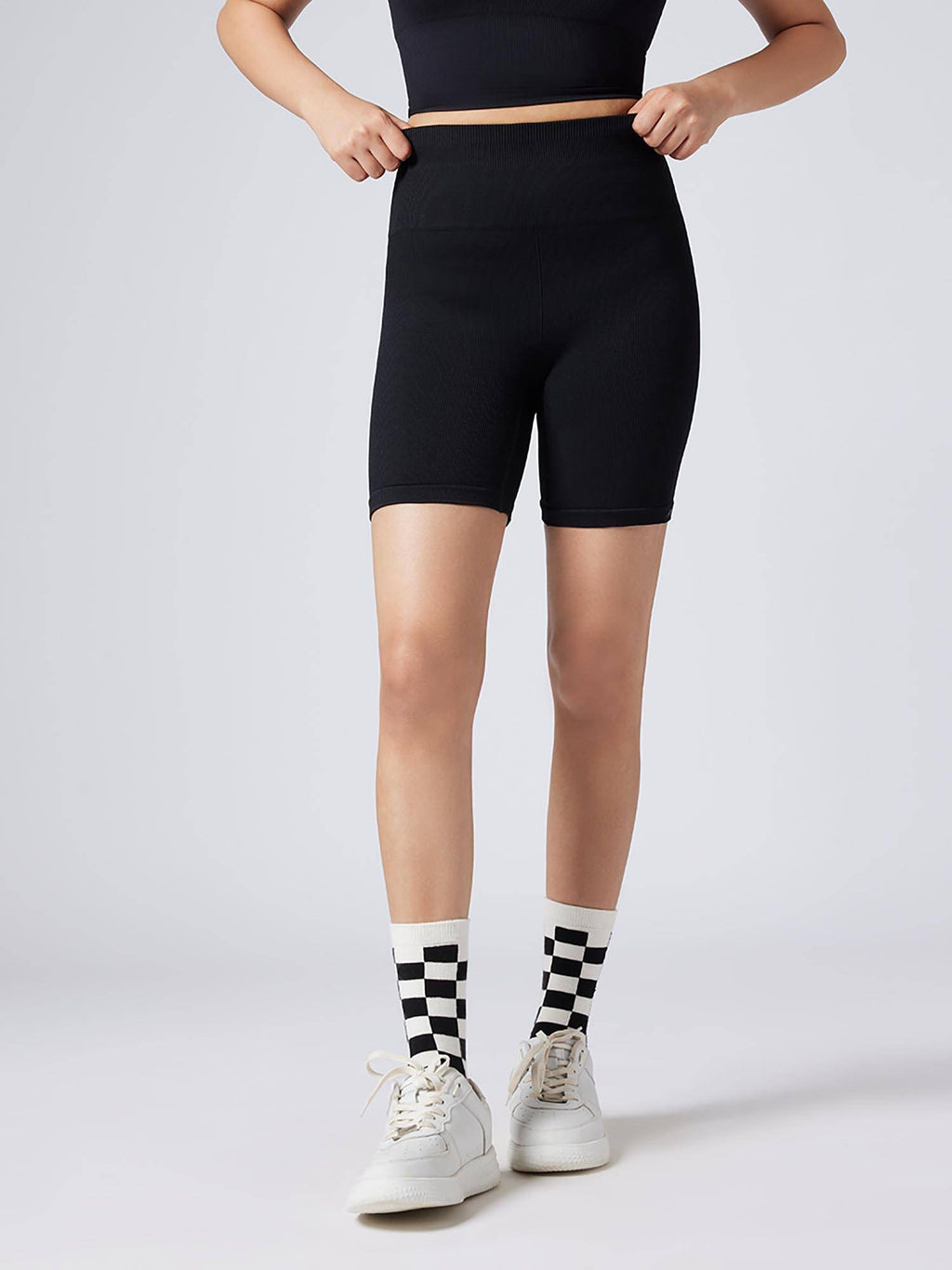 Black Flexrib Bike Shorts - view 1