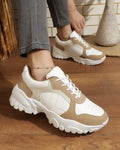 Shein Women Round Toe Contrast Panelled Chunky Sneakers