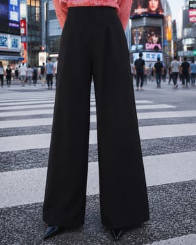 Shein Women Full Length Fixed Waist Pleated Pant