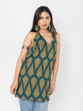 Green Paisley Halter Top | HT67 - view 1