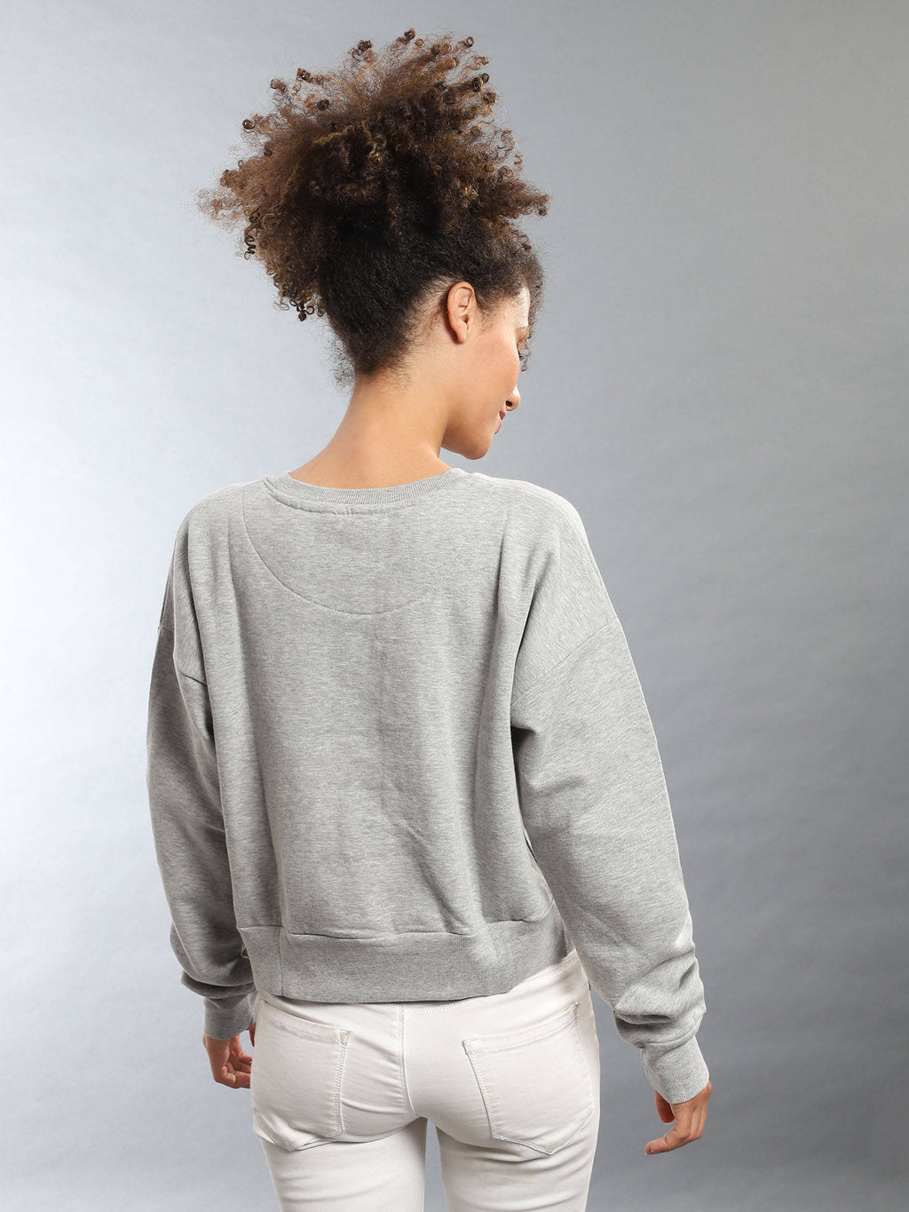 Grey Women Solid Stylish Casual Sweatshirts | SS90 - view 5