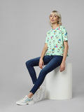 Blue Mid Rise Skinny Jeans