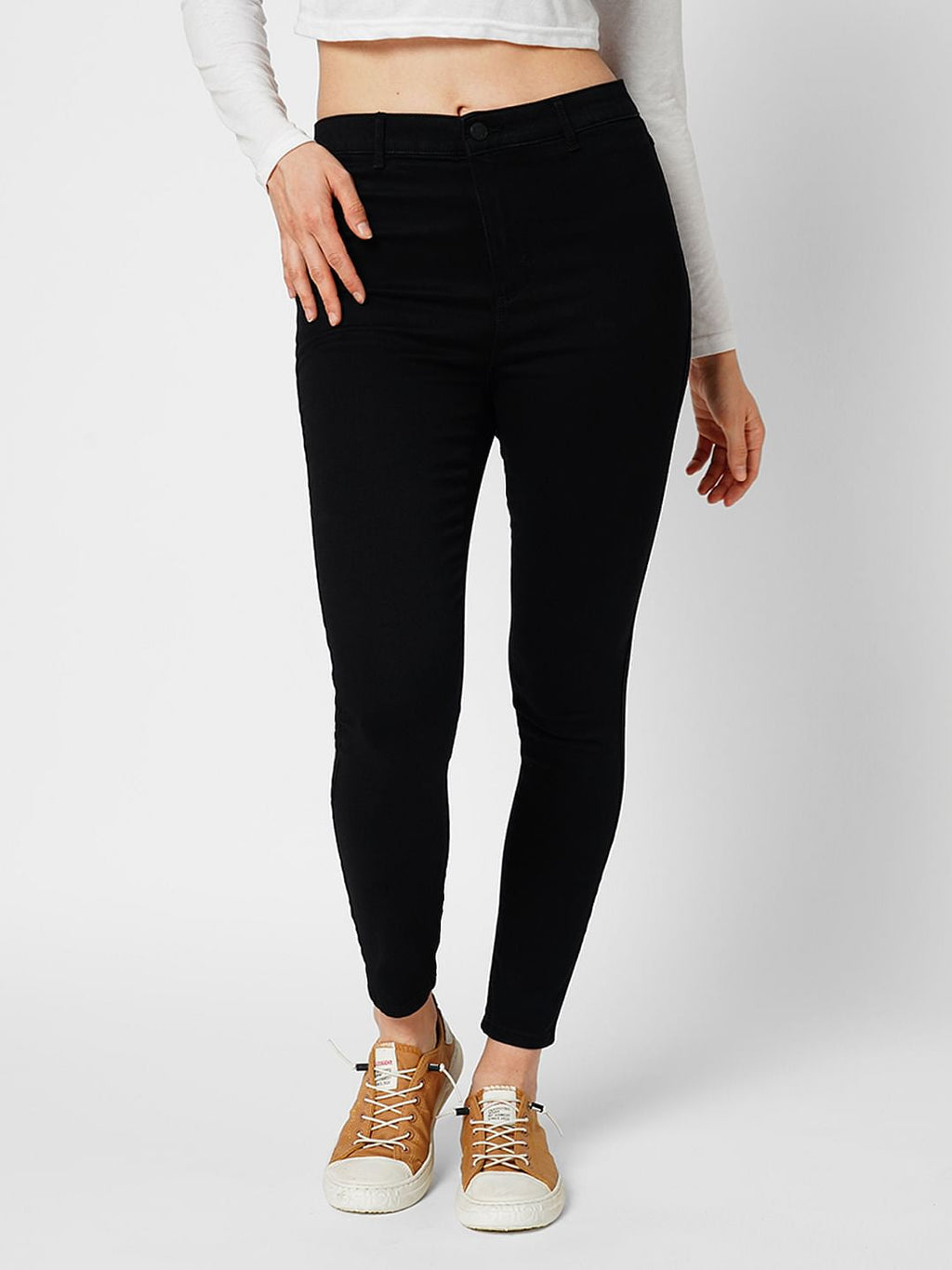 Jdy By Only Black High Rise Skinny Fit Jeans