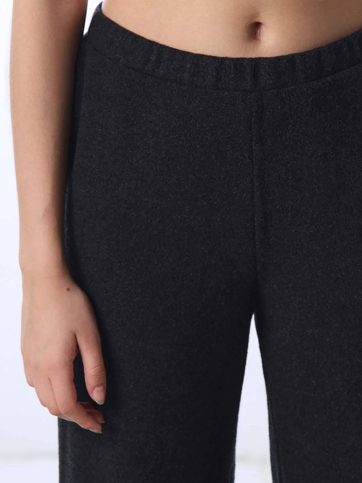 Womens Solid Grey Trouser | O24 - view 3