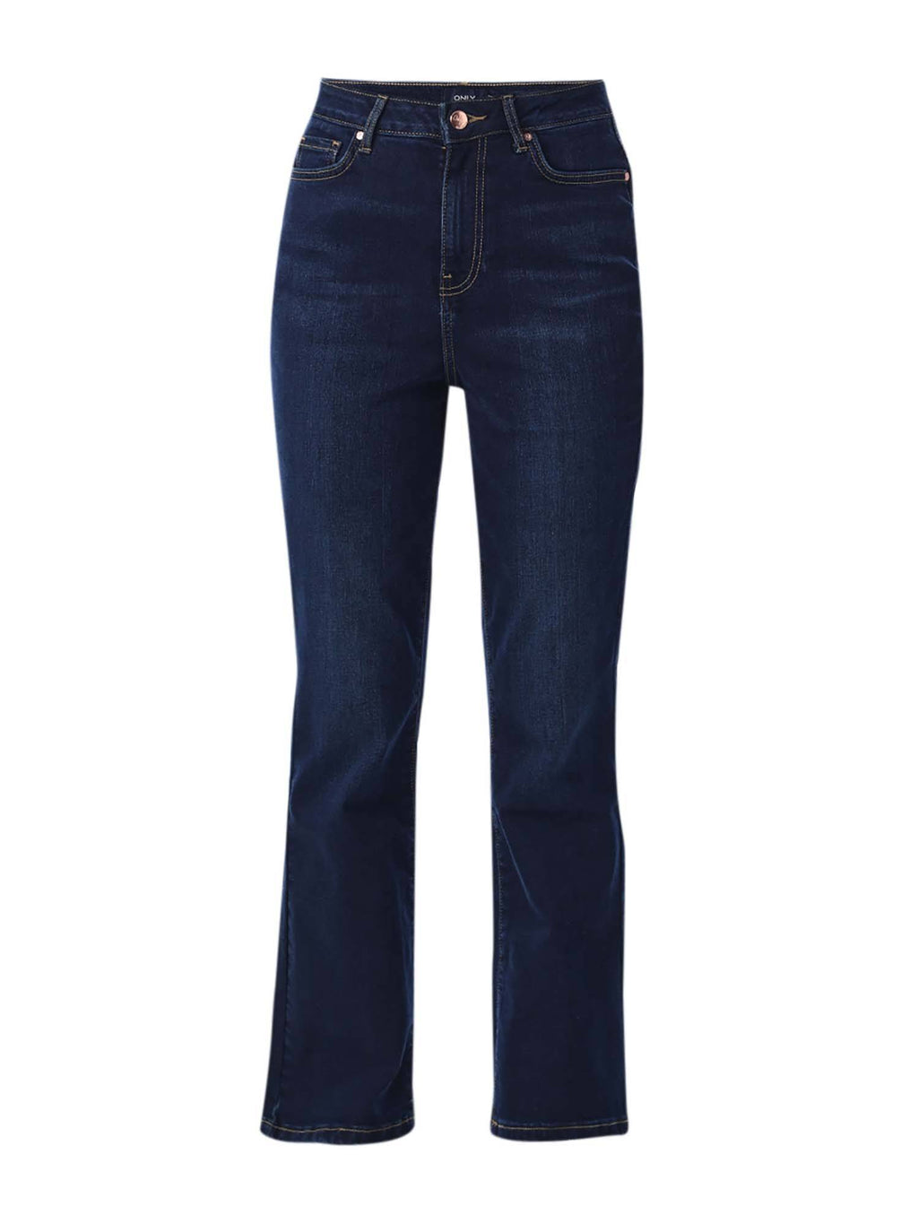 Womens Solid Flared Fit High-Rise Blue Jeans | ST23 - view 2