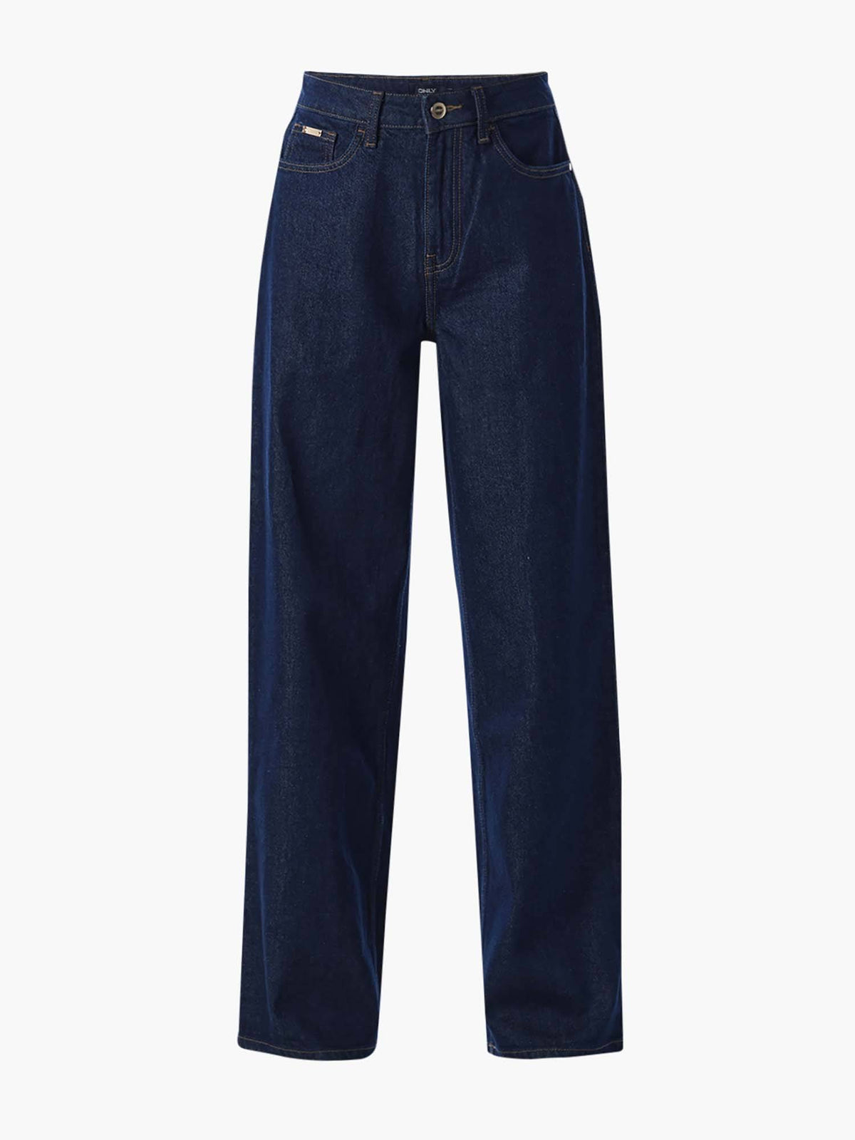 Womens Solid Straight Fit High-Rise Blue Jeans | O24 - view 2
