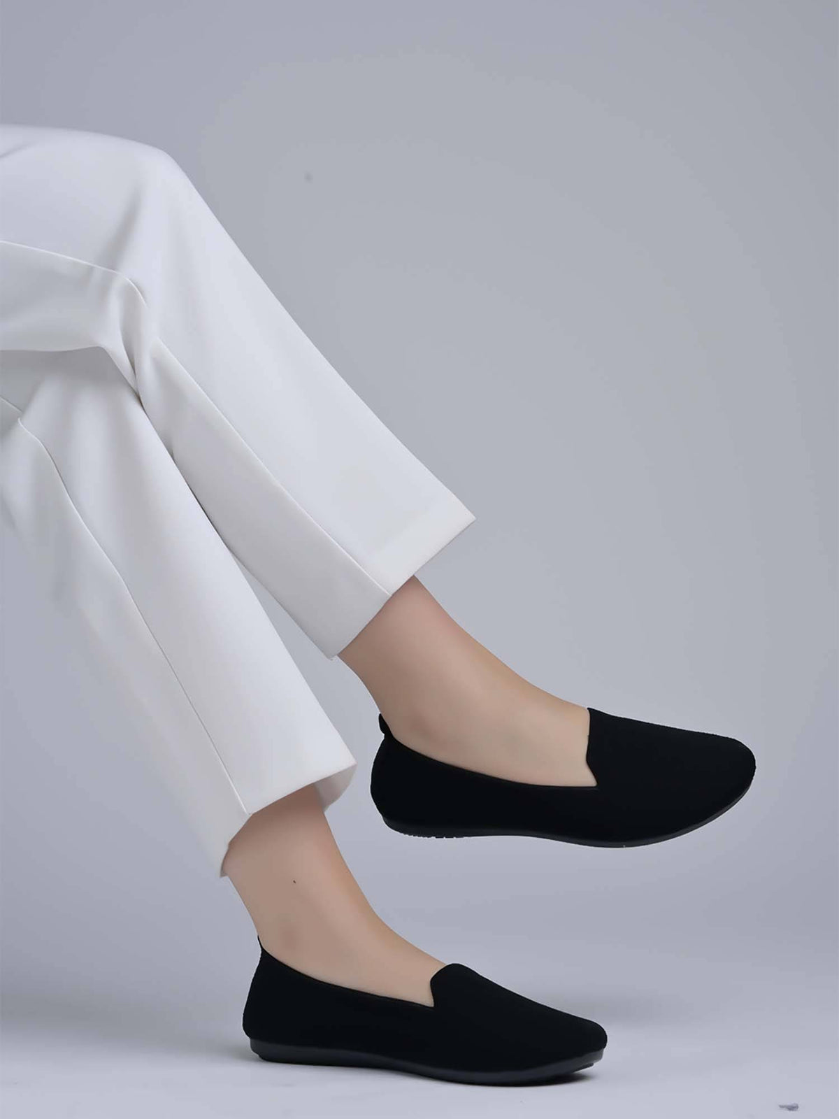 Comfortable Stylish Black Ballerinas for Women | F61 - view 1