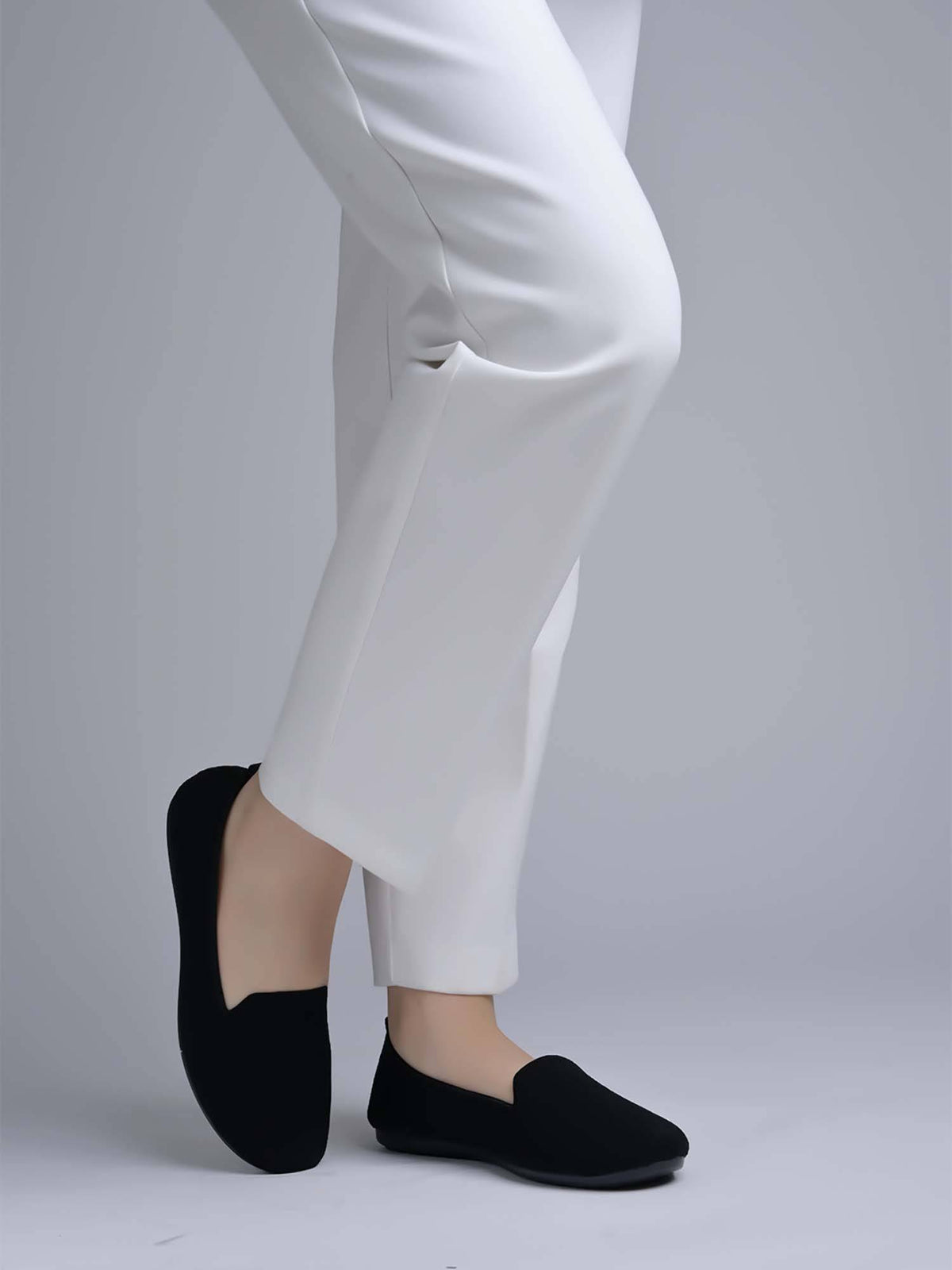 Comfortable Stylish Black Ballerinas for Women | F61 - view 2