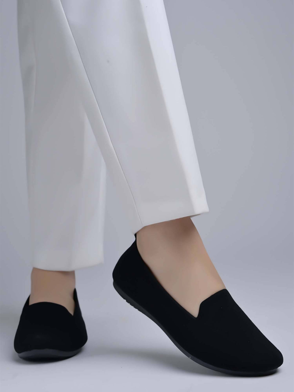 Comfortable Stylish Black Ballerinas for Women | F61 - view 3