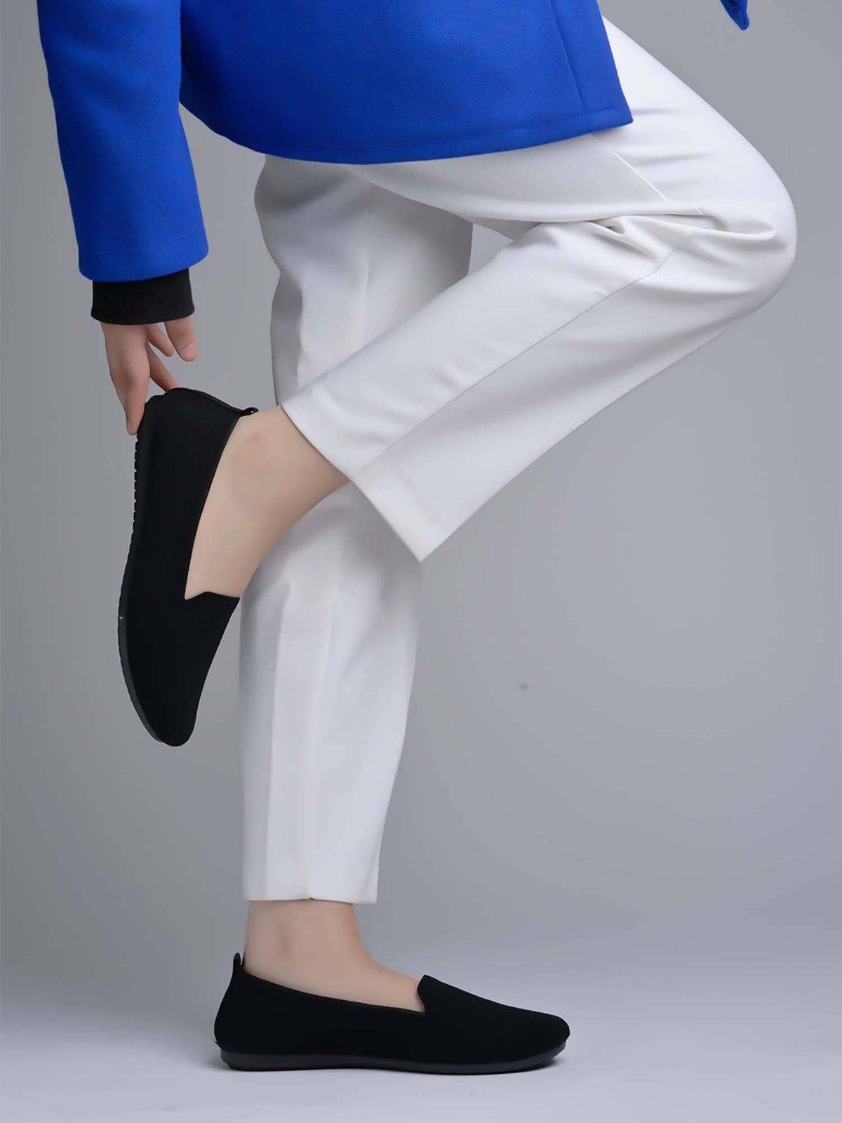 Comfortable Stylish Black Ballerinas for Women | F61 - view 5