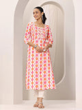 Gerua Orange Printed Silk Blend Straight Kurta