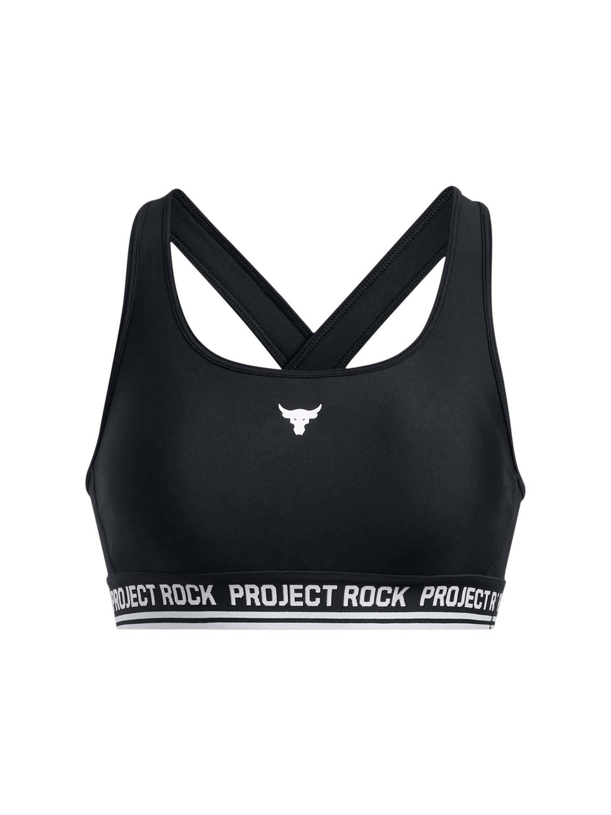 Project Rock Crossback Mid Sports Bra Black | sb09 - view 3