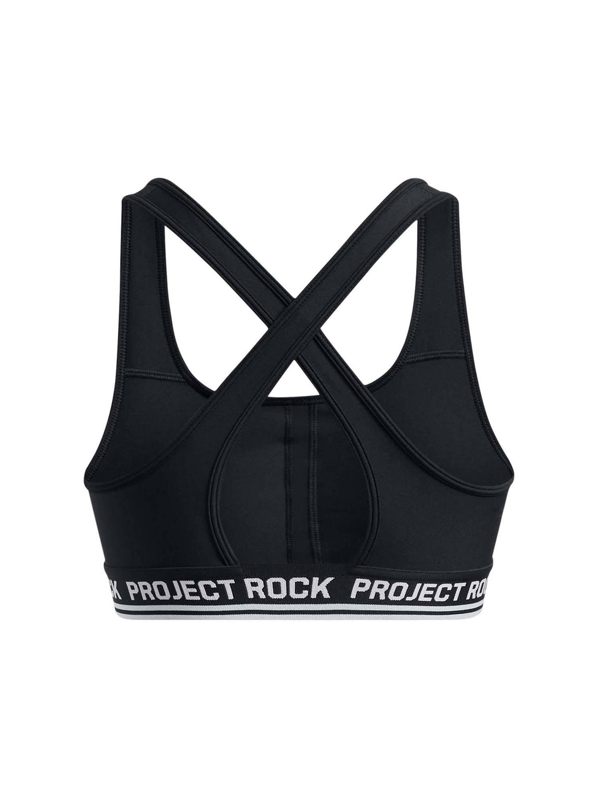 Project Rock Crossback Mid Sports Bra Black | sb09 - view 4