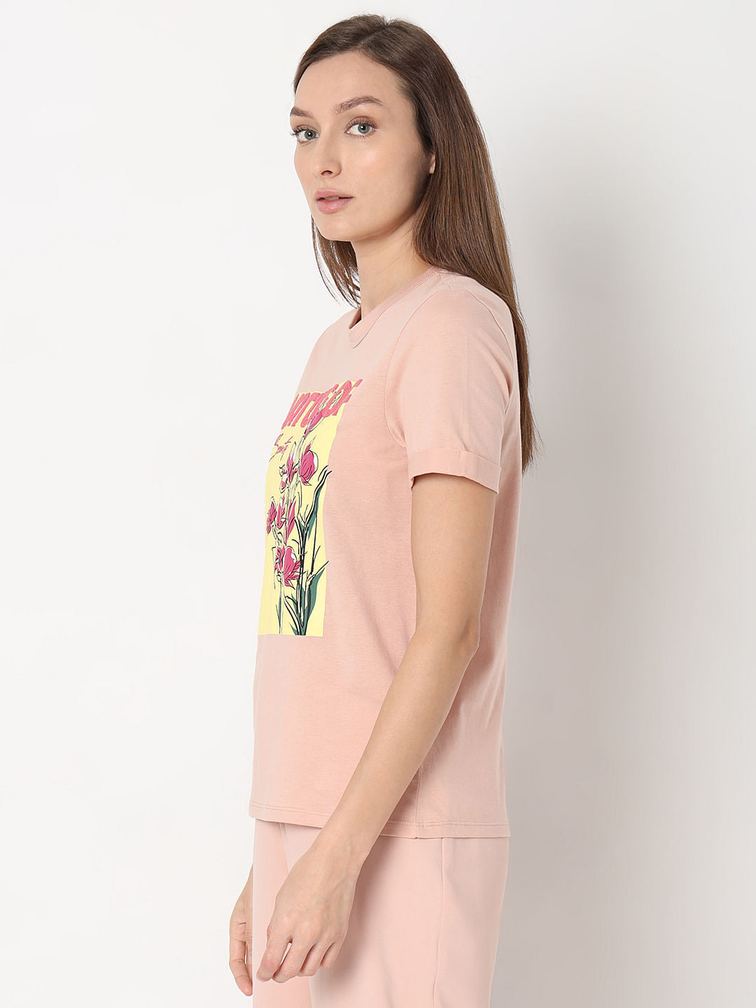Pink Printed T-Shirt