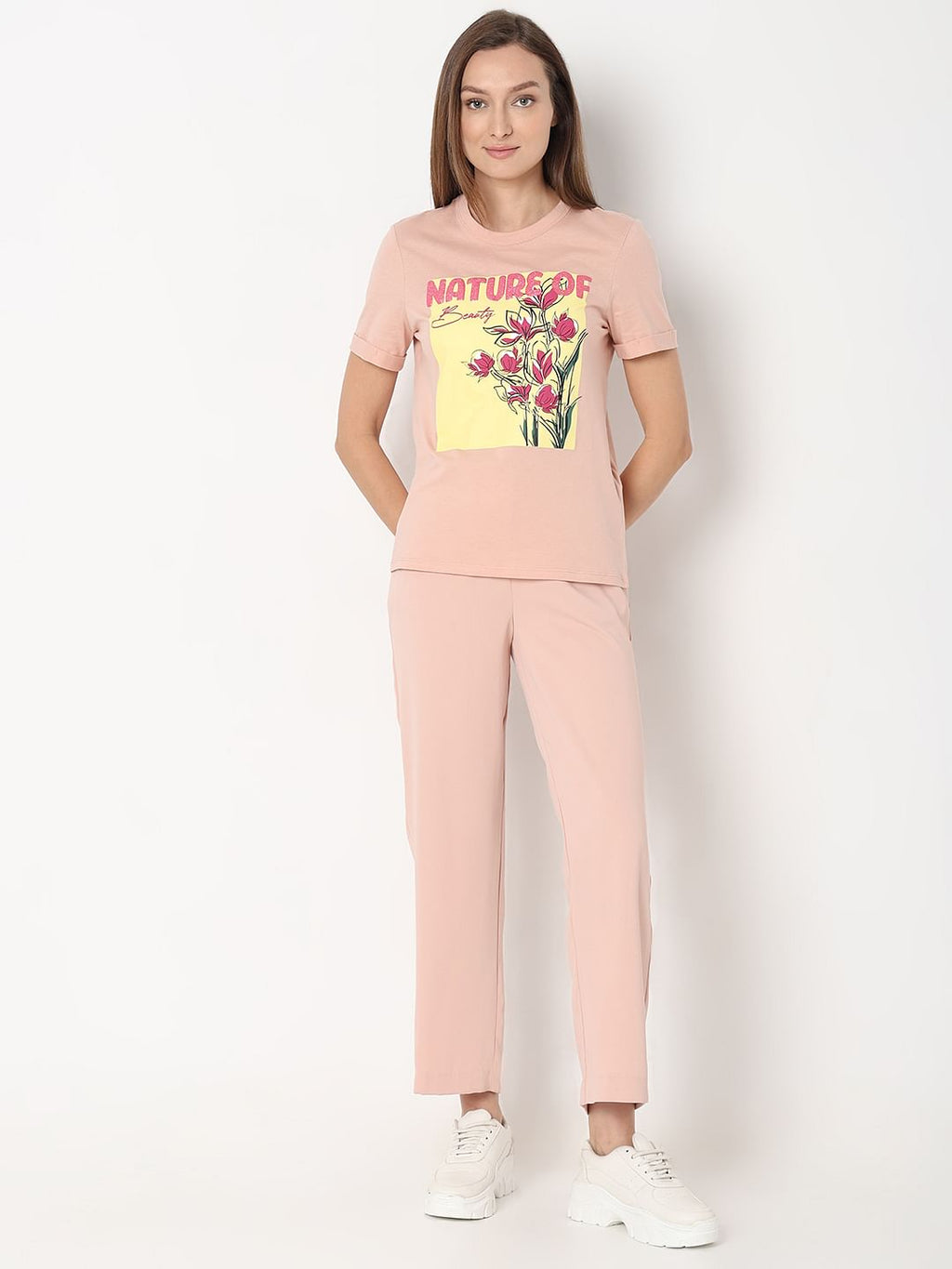 Pink Printed T-Shirt