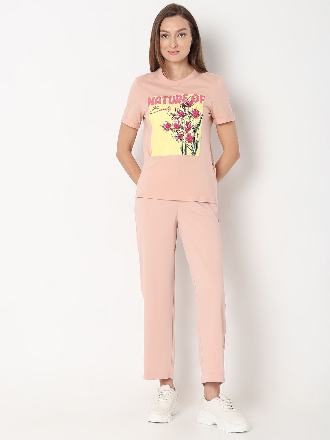 Pink Printed T-Shirt