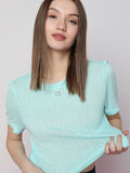 Blue Knit T-Shirt