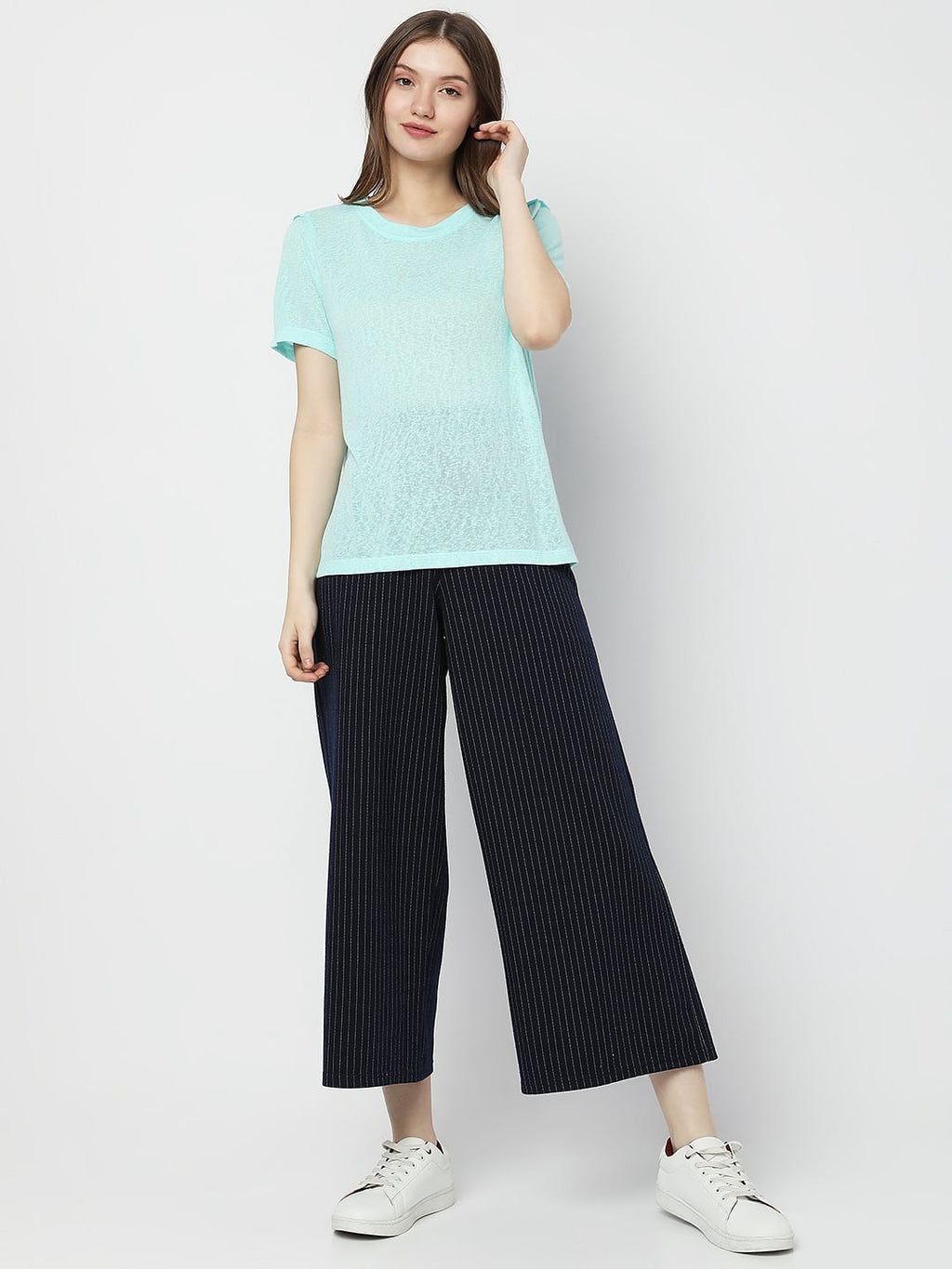 Blue Knit T-Shirt