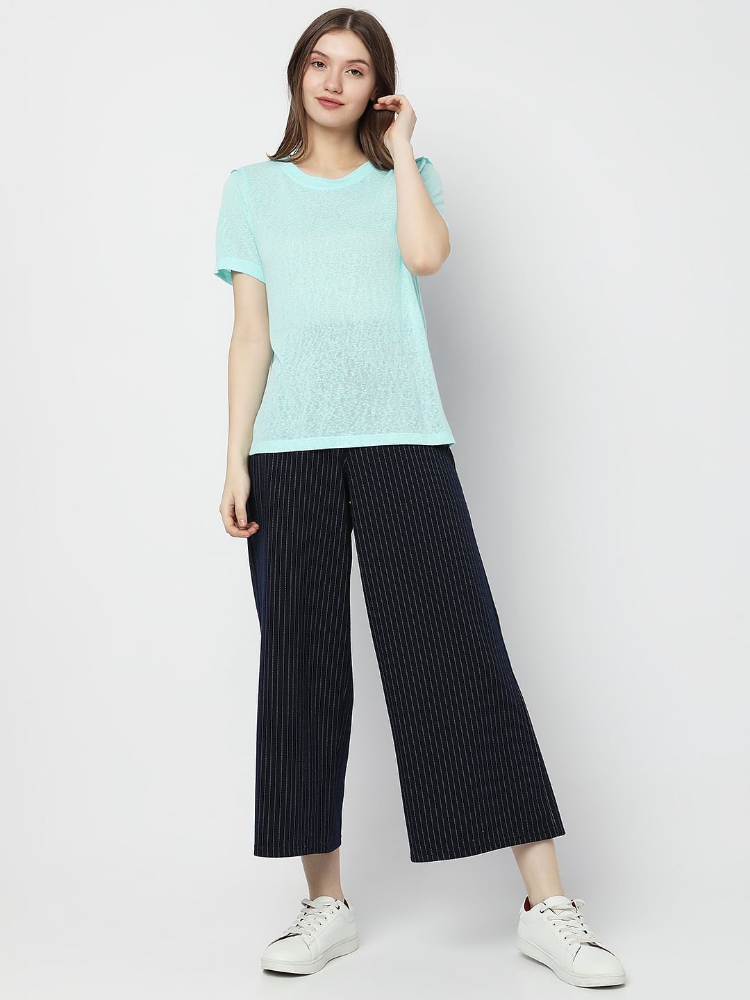 Blue Knit T-Shirt