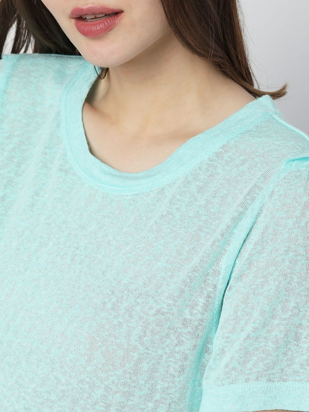 Blue Knit T-Shirt